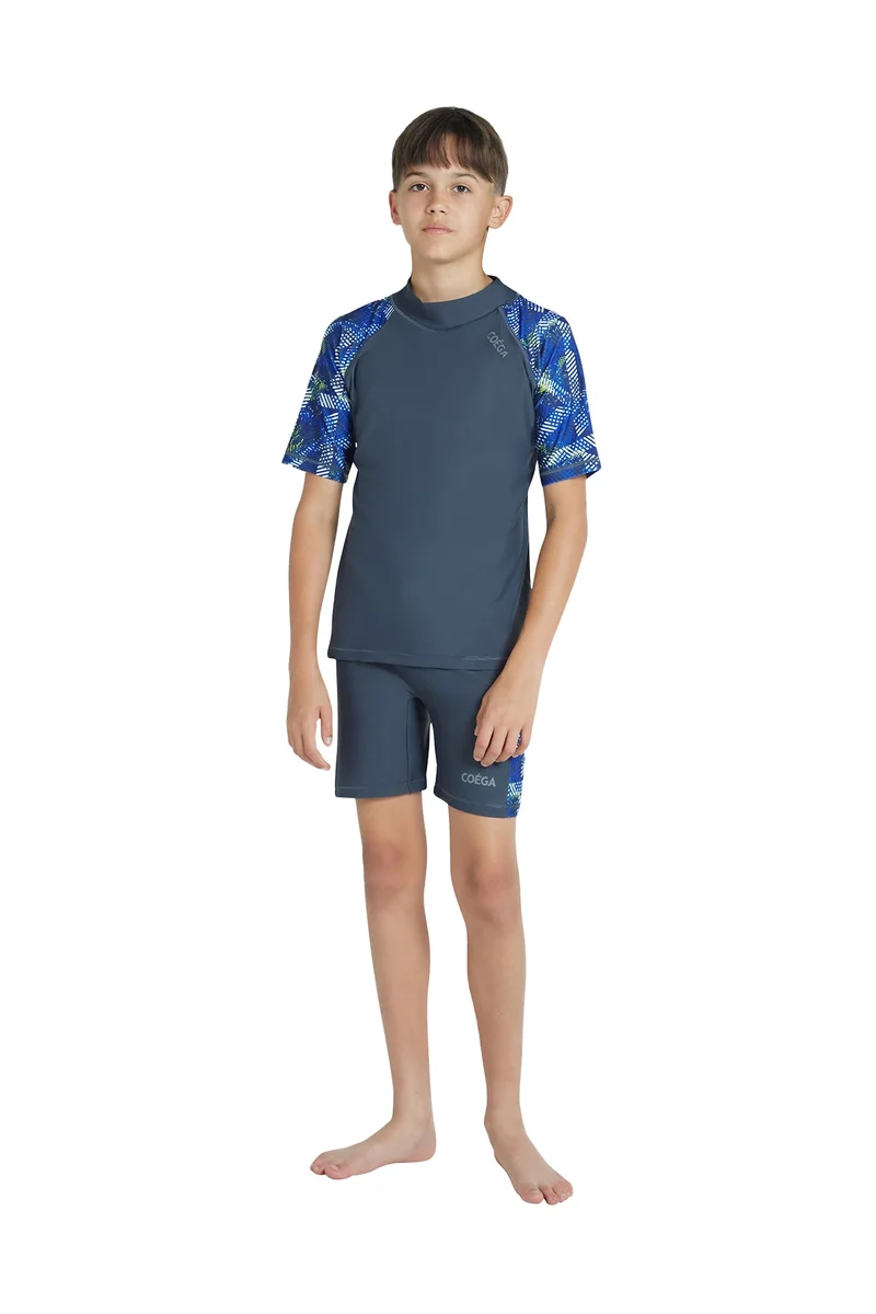 COEGA SUNWEAR  COEGA  Boys Youth Two-piece Swimsuit - Grey Blue Stripes for Men | Best Price UAE